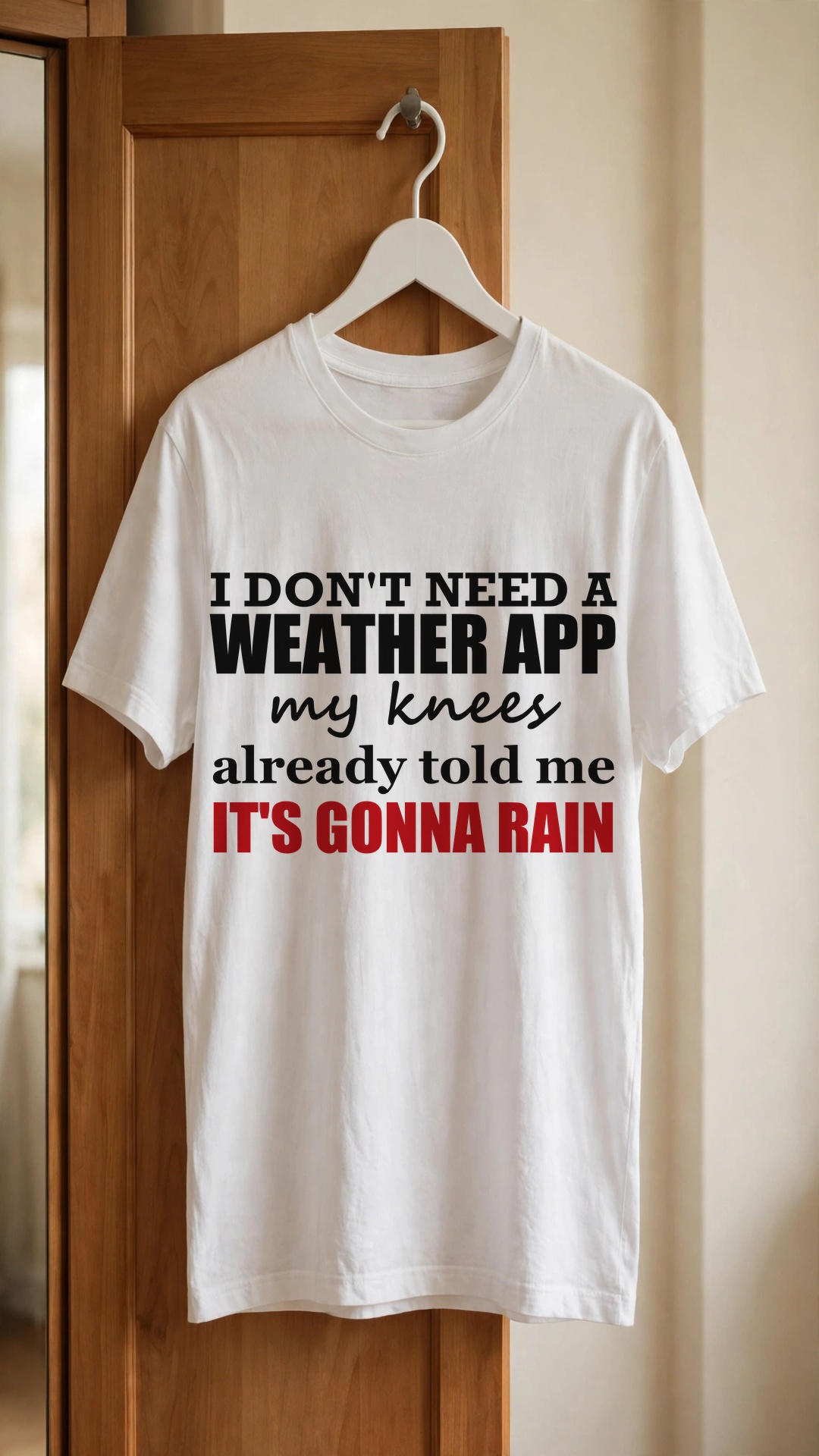 I don't need a Weather App my knees already told me It's Gonna Rain